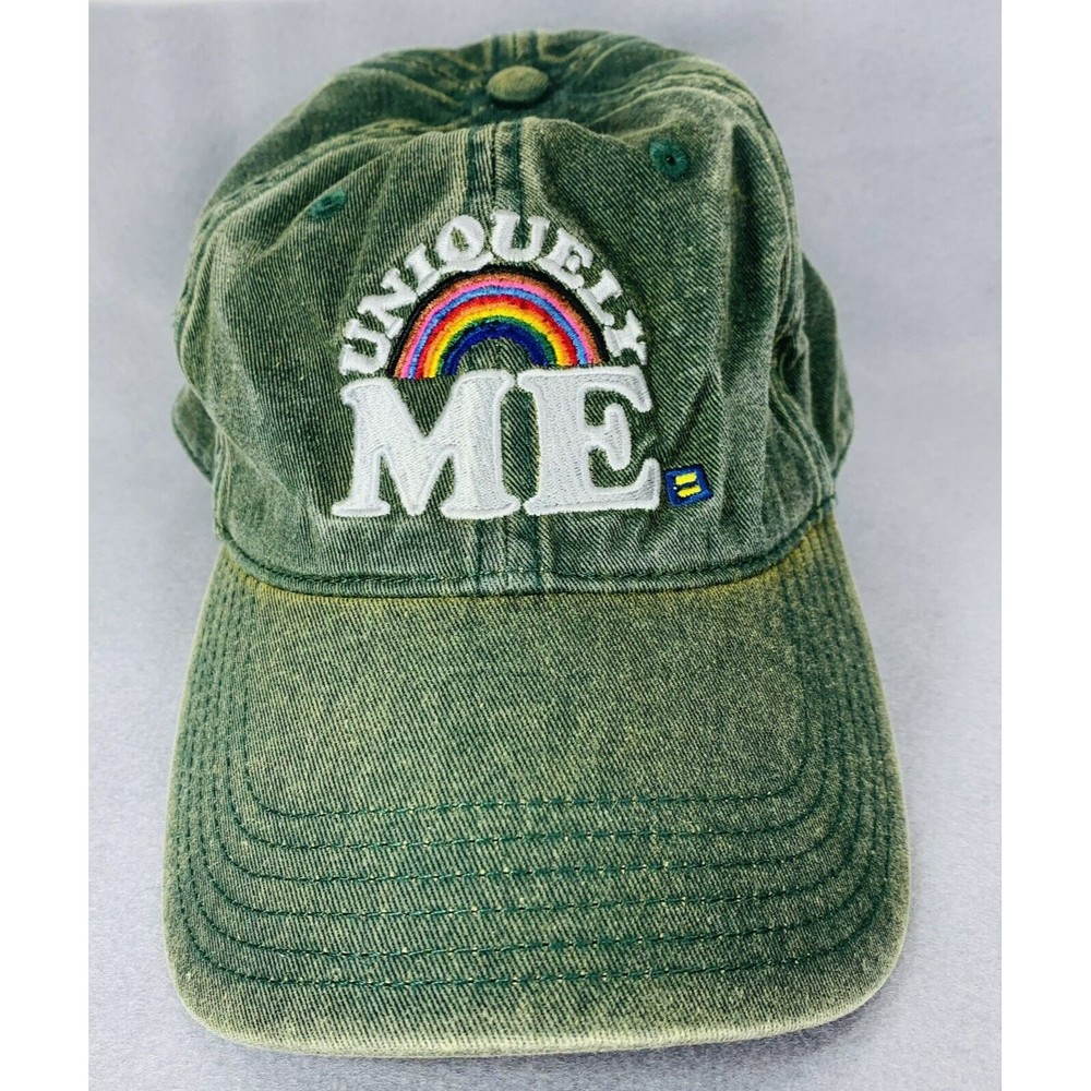 Uniquely Me Hat Pride Rainbow Green Legacy 92 Cap Human Rights Campaign Logo - Picture 14 of 16